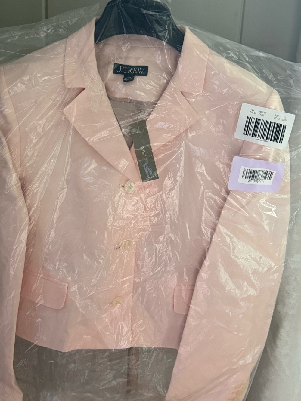 J. Crew Light Pink Cropped Blazer Brand New with Tags
